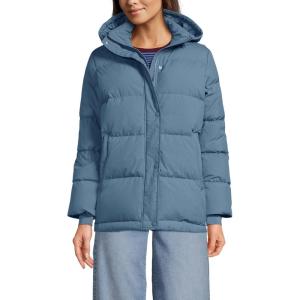 Lands’ End Women’s Wide Channel 600 Down Puffer Jacket(Soft Peacock)