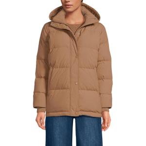 Lands’ End Women’s Wide Channel 600 Down Puffer Jacket(Toasted Peanut)