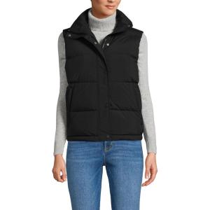 Lands’ End Women’s Wide Channel 600 Down Puffer Vest(Black)