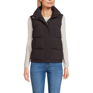 Lands’ End Women’s Wide Channel 600 Down Puffer Vest(Rich Brown)