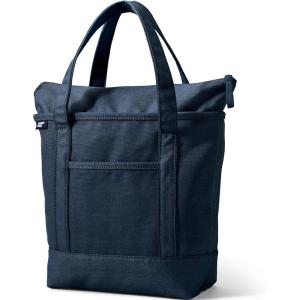 Lands’ End Zip Top Canvas Tote Bag(Radiant Navy)