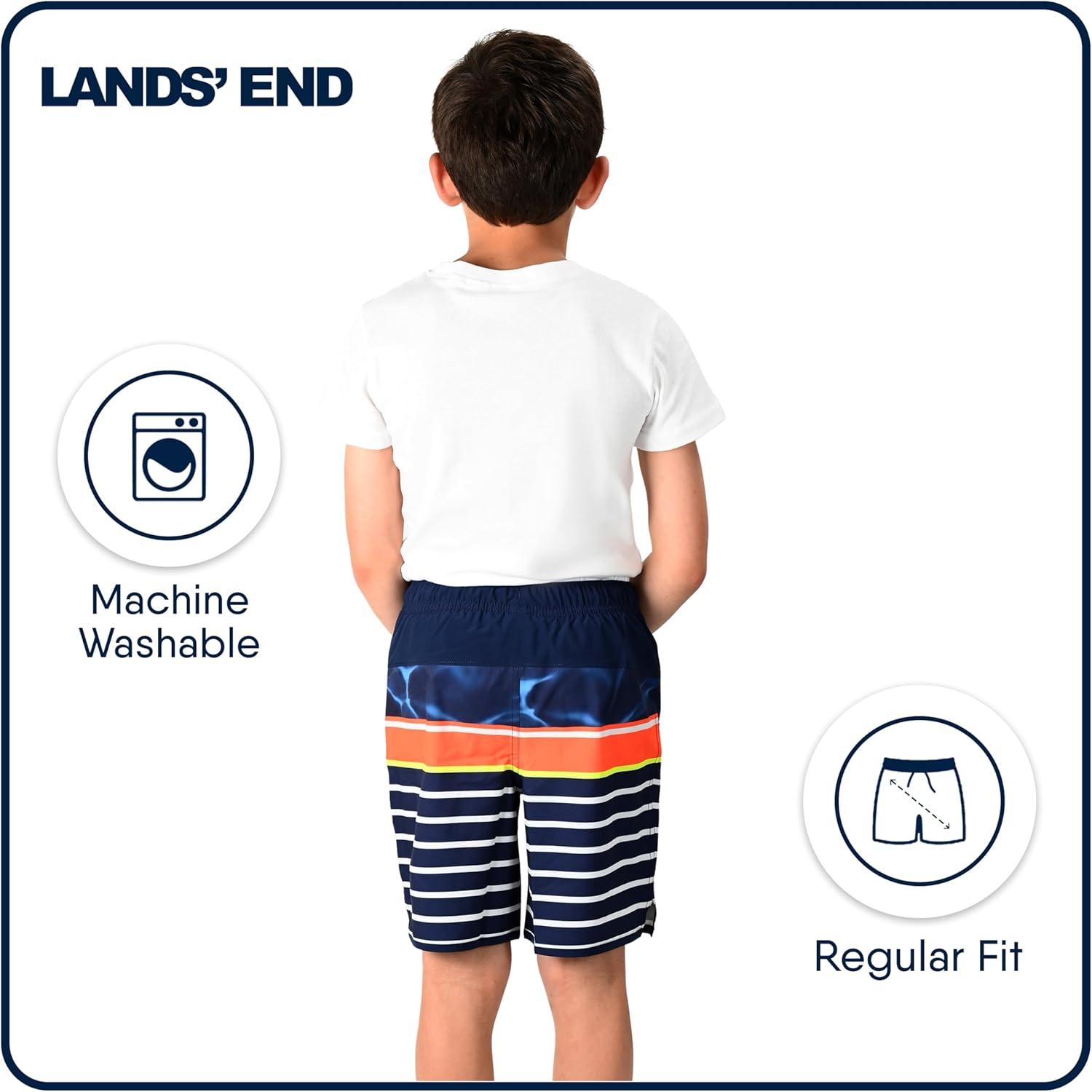 imageLands End Boys Swimwear UPF 50 Comfort Liner Swim Trunks SXLDark Blue