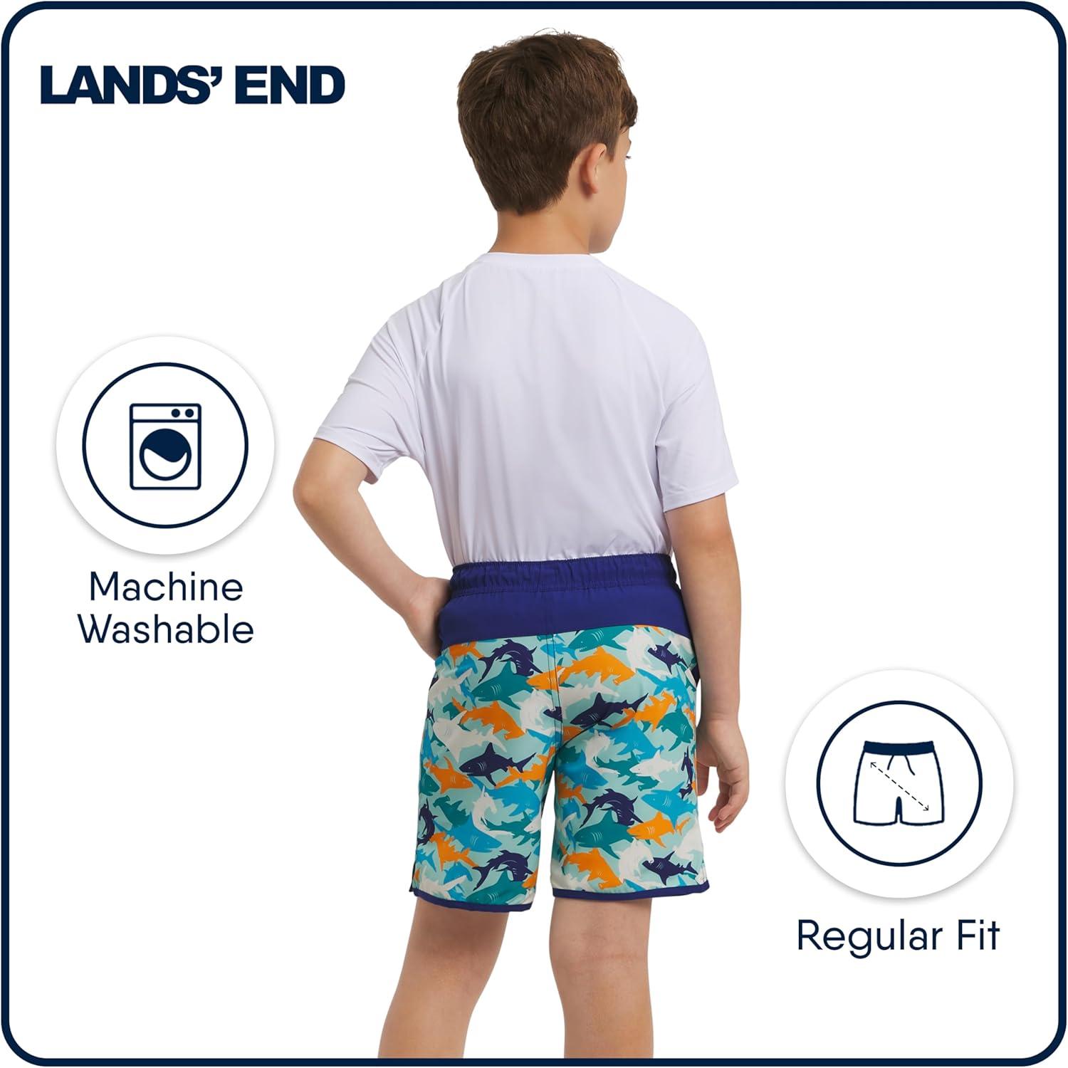 imageLands End Boys Swimwear UPF 50 Comfort Liner Swim Trunks SXLOasis