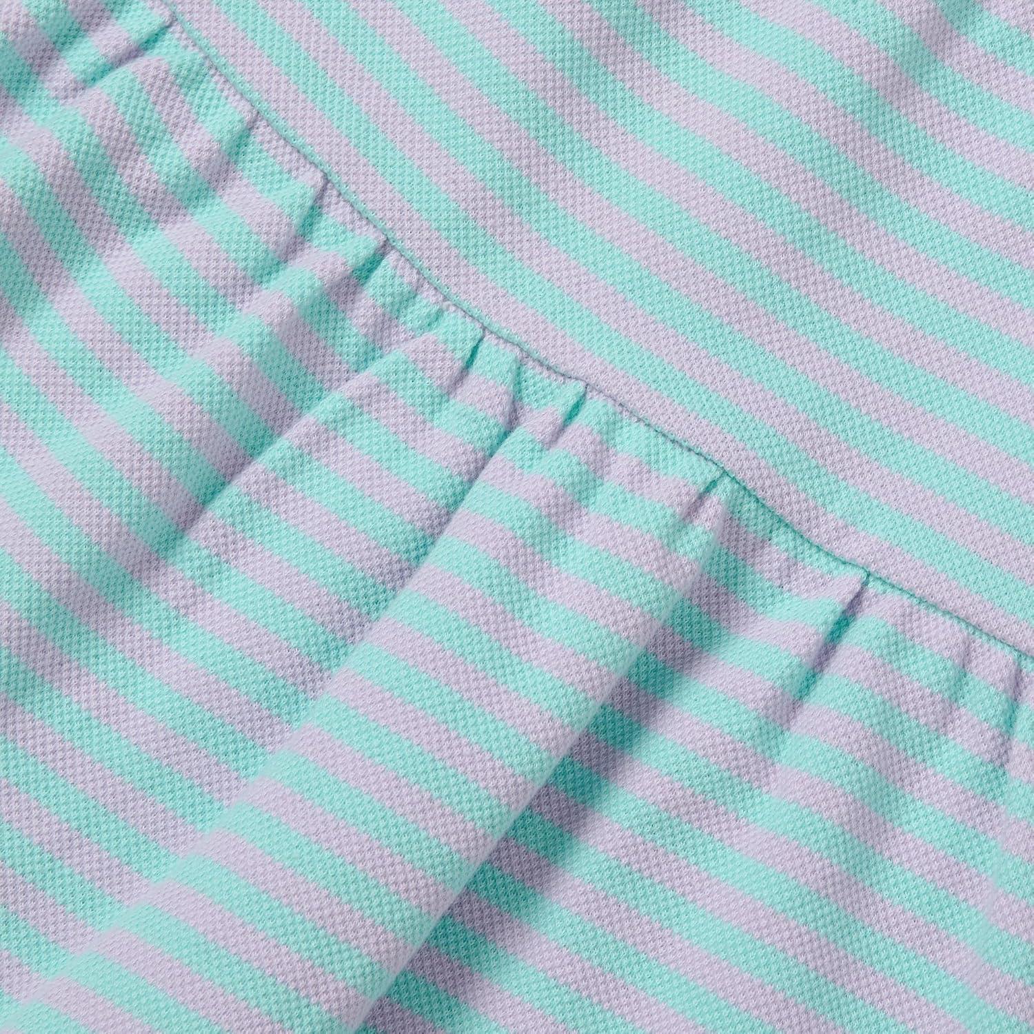 imageLands End Girls Pique Knit SkirtMint Multi Stripe