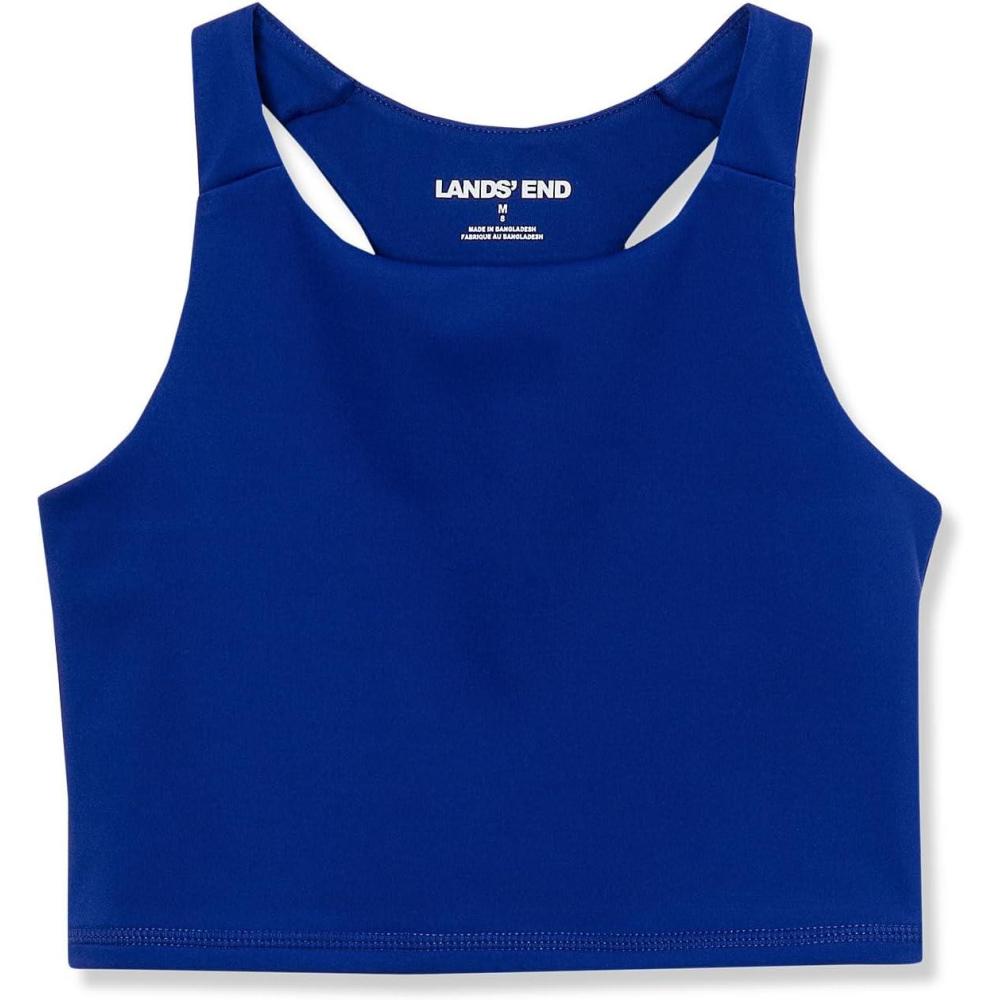 imageLands End Girls Active Crop TankDeep Blue