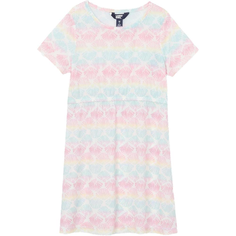 imageLands End Girls Short Sleeve Mesh Cover UpPastel Shells