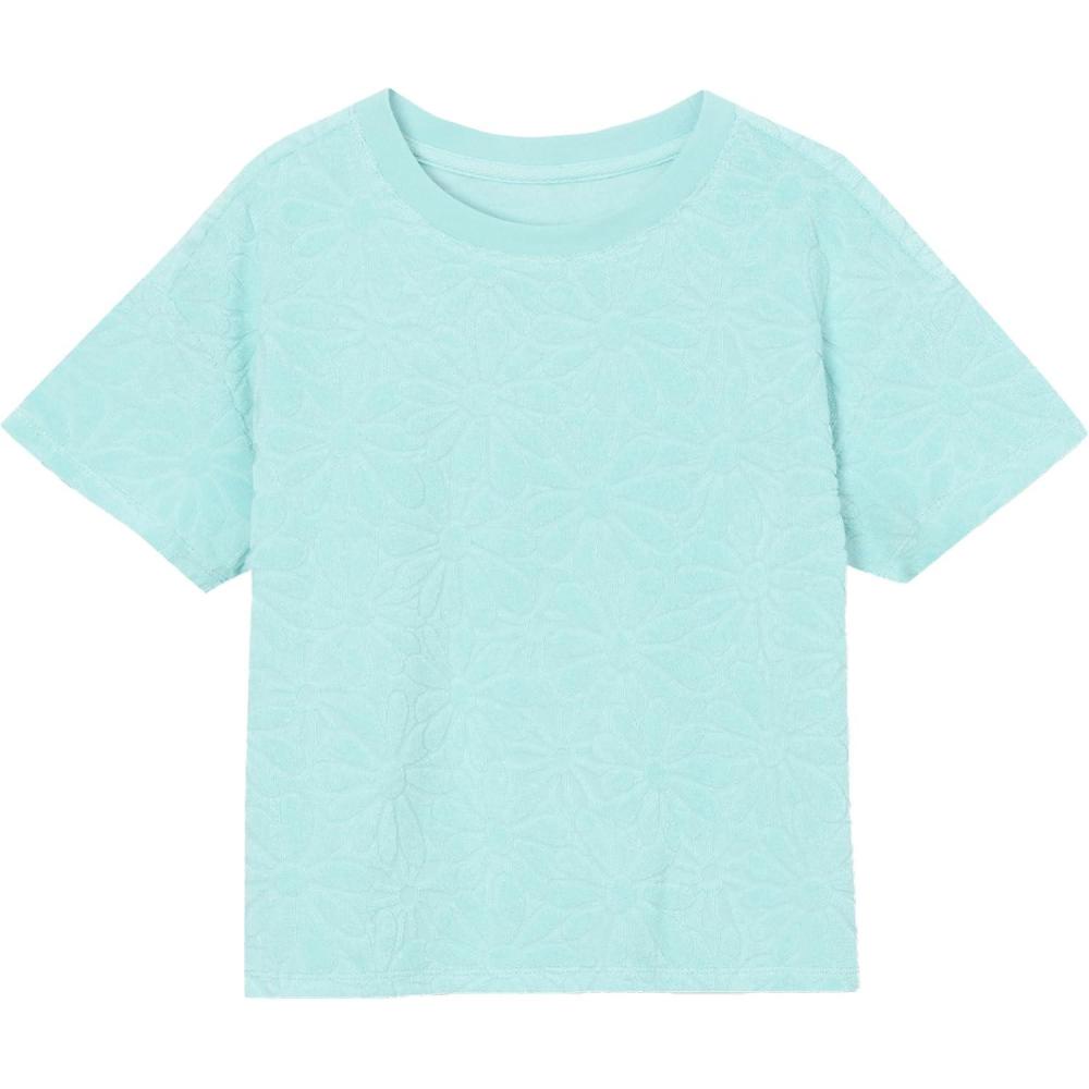 imageLands End Girls Terry TShirtBaja Blue Daisies