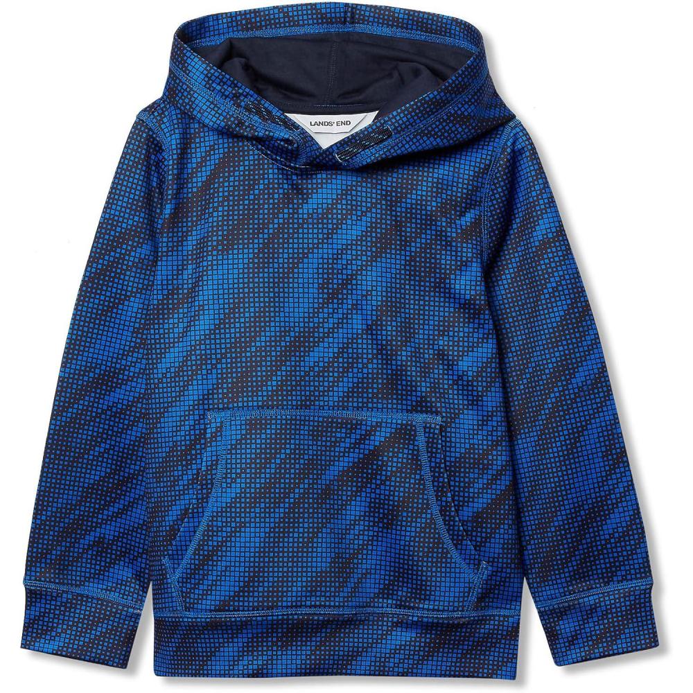 imageLands End Kids Athletic Lightweight SweatshirtBright Blue Sport Streak