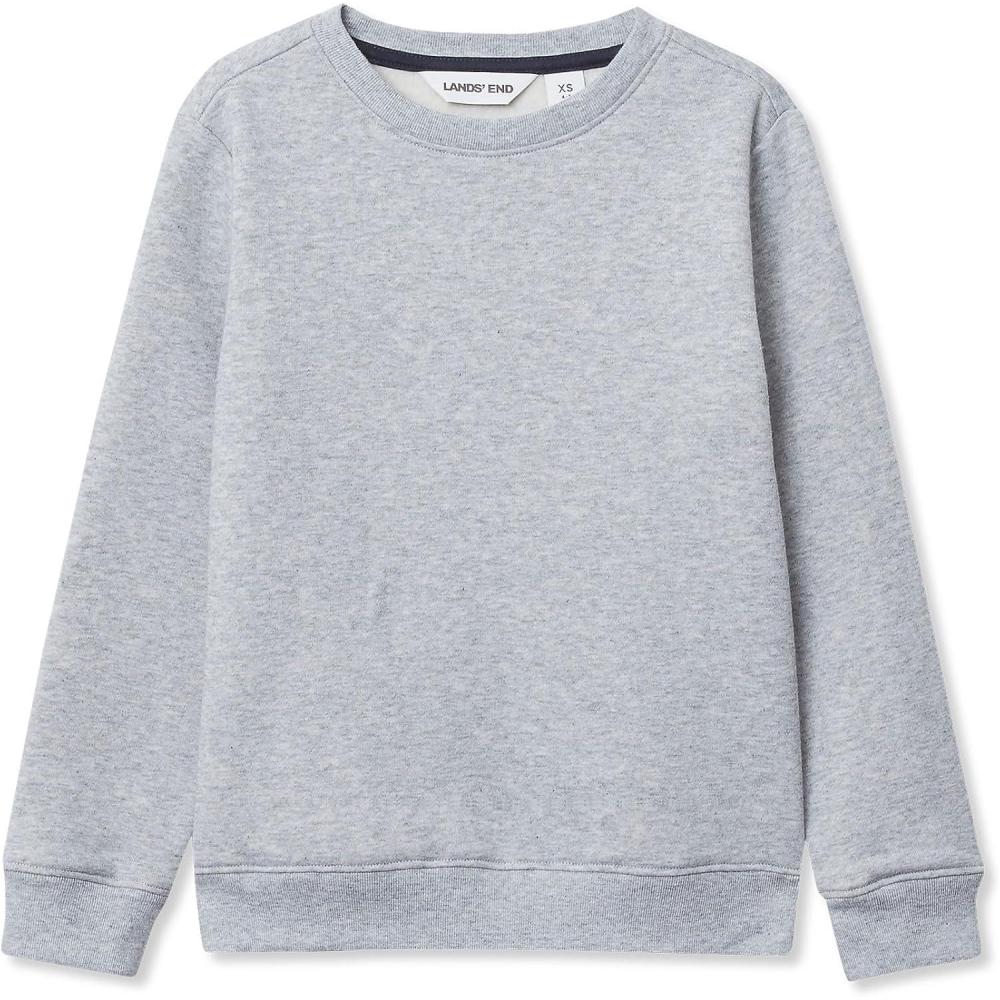 imageLands End Kids Novelty Fleece Crewneck SweatshirtHeather Gray