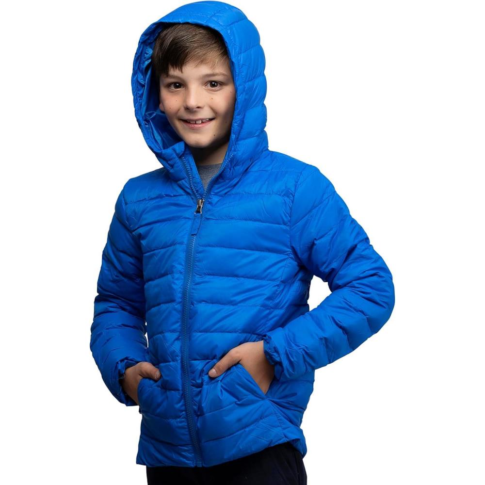 imageLands End Kids Packable Hooded Down Puffer Jacket Coat XXSXXLNautical Blue