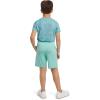 Lands’ End Boys’ Active Adventure UPF 50 Short Sleeve T-Shirt & Short Set (S-XL)(Aqua Ice)