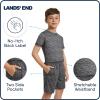 Lands’ End Boys’ Active Adventure UPF 50 Short Sleeve T-Shirt & Short Set (S-XL)(Black)