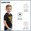 Lands’ End Boys’ Soft Cotton Short Sleeve Graphic T-Shirt(Black)