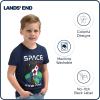 Lands’ End Boys’ Soft Cotton Short Sleeve Graphic T-Shirt(Deep Sea Navy)