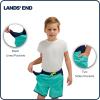 Lands’ End Boys’ Swimwear UPF 50 Comfort Liner Swim Trunks (S-XL)(Aqua Ice)