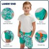 Lands’ End Boys’ Swimwear UPF 50 Comfort Liner Swim Trunks (S-XL)(Aruba Blue)