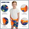 Lands’ End Boys’ Swimwear UPF 50 Comfort Liner Swim Trunks (S-XL)(Neon Orange)