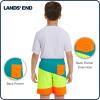 Lands’ End Boys’ Swimwear UPF 50 Comfort Liner Swim Trunks (S-XL)(Neon Yellow)