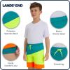 Lands’ End Boys’ Swimwear UPF 50 Comfort Liner Swim Trunks (S-XL)(Neon Yellow)