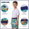 Lands’ End Boys’ Swimwear UPF 50 Comfort Liner Swim Trunks (S-XL)(Oasis)