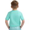 Lands’ End Kids Boys and Girls Swimwear UPF 50 Short Sleeve Rash Guard Shirt (XXS-XL)(Aqua Ice)