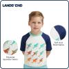 Lands’ End Kids Boys and Girls Swimwear UPF 50 Short Sleeve Rash Guard Shirt (XXS-XL)(Beach Glass)