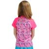 Lands’ End Kids Boys and Girls Swimwear UPF 50 Short Sleeve Rash Guard Shirt (XXS-XL)(Bright Pink)