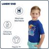 Lands’ End Kids Boys and Girls Swimwear UPF 50 Short Sleeve Rash Guard Shirt (XXS-XL)(Dark Blue)