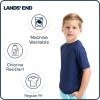 Lands’ End Kids Boys and Girls Swimwear UPF 50 Short Sleeve Rash Guard Shirt (XXS-XL)(Deep Sea Navy 1)