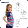 Lands’ End Kids Boys and Girls Swimwear UPF 50 Short Sleeve Rash Guard Shirt (XXS-XL)(Deep Sea Navy 3)