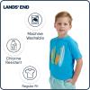 Lands’ End Kids Boys and Girls Swimwear UPF 50 Short Sleeve Rash Guard Shirt (XXS-XL)(Malibu Blue)