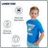 Lands’ End Kids Boys and Girls Swimwear UPF 50 Short Sleeve Rash Guard Shirt (XXS-XL)(Neon Blue)