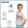 Lands’ End Kids Boys and Girls Swimwear UPF 50 Short Sleeve Rash Guard Shirt (XXS-XL)(White)