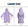 Lands’ End Kids Hooded Fleece Solid Robe(Lavender)