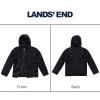 Lands’ End Kids Packable Hooded Down Puffer Jacket Coat (XXS-XXL)(Black)