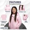 Lands’ End Kids Packable Hooded Down Puffer Jacket Coat (XXS-XXL)(Fairy Tale)