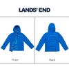 Lands’ End Kids Packable Hooded Down Puffer Jacket Coat (XXS-XXL)(Nautical Blue)