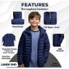 Lands’ End Kids Packable Hooded Down Puffer Jacket Coat (XXS-XXL)(Navy)