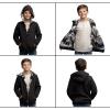 Lands’ End Kids Ultra Soft Sherpa Full Zip Hoodie Sweatshirt (XS-L)(Black)