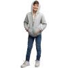 Lands’ End Kids Ultra Soft Sherpa Full Zip Hoodie Sweatshirt (XS-L)(Gray Heather)