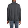 Lands’ End Men’s Long Sleeve French Terry Vintage Wash Quarter Zip(Inkwell Gray)
