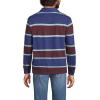 Lands’ End Men’s Long Sleeve Rugby(Deep Sea Navy/Burgundy Stripes)