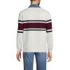 Lands’ End Men’s Long Sleeve Rugby(Ivory/Rich Burgundy Stripe)