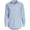 Lands’ End Men’s Solid No Iron American-Grown Supima Pinpoint Straight Collar Dress Shirt(Clear Blue/White Stripe)