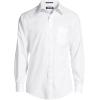 Lands’ End Men’s Solid No Iron American-Grown Supima Pinpoint Straight Collar Dress Shirt(White)