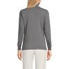 Lands’ End Women’s Relaxed Cotton Long Sleeve Mock Turtleneck Shirt(Charcoal)