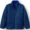 Lands’ End Girls Reversible Fleece Puffer Jacket(Night Sky Print)