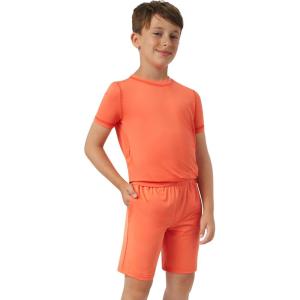 Lands’ End Boys’ Active Adventure UPF 50 Short Sleeve T-Shirt & Short Set (S-XL)(Peach)