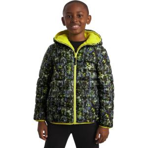 Lands’ End Boys Reversible Faux Sherpa Lined Insulated Puffer Jacket(Evening Primrose)