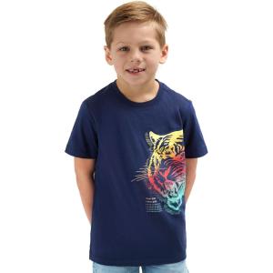 Lands’ End Boys’ Soft Cotton Short Sleeve Graphic T-Shirt(Blue)